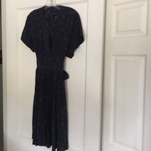 Knee-length silk polka-dot No. 6 dress